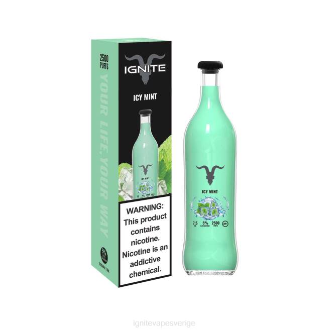 IGNITE V25 vape penna iskall mynta 080F14 | Ignite Vape Reviews