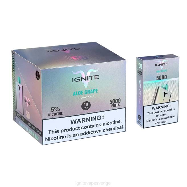 IGNITE V50 vape penna 10-pack blåbärsis 080F142 | Ignite Vape Sweden