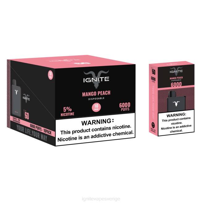 IGNITE V60 vape penna 10-pack bananis 080F1 | Ignite Vape Sverige