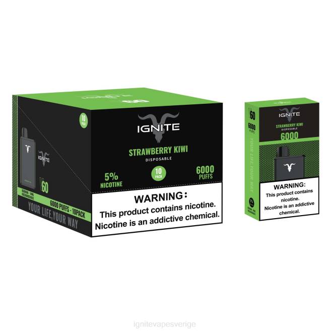 IGNITE V60 vape penna 10-pack jordgubbsbanan 080F27 | Ignite E Cigarettes