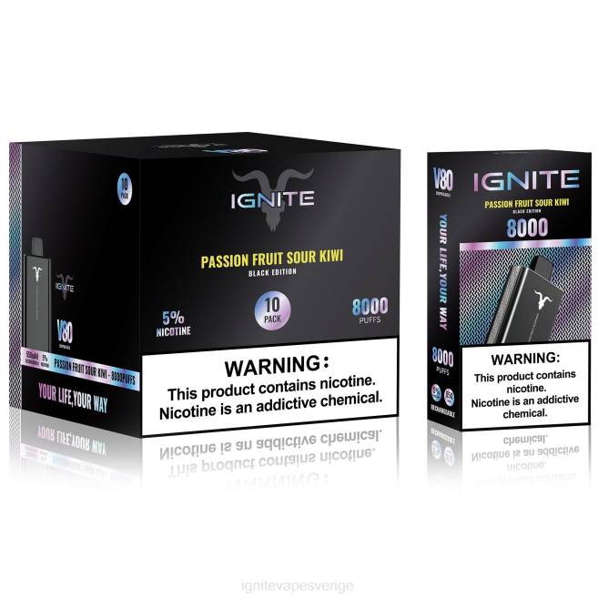 IGNITE V80 vape penna 10-pack jordgubbskiwi 080F64 | Ignite Vape Reviews