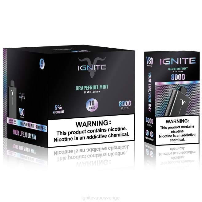 IGNITE V80 vape penna 10-pack jordgubbskiwi 080F64 | Ignite Vape Reviews