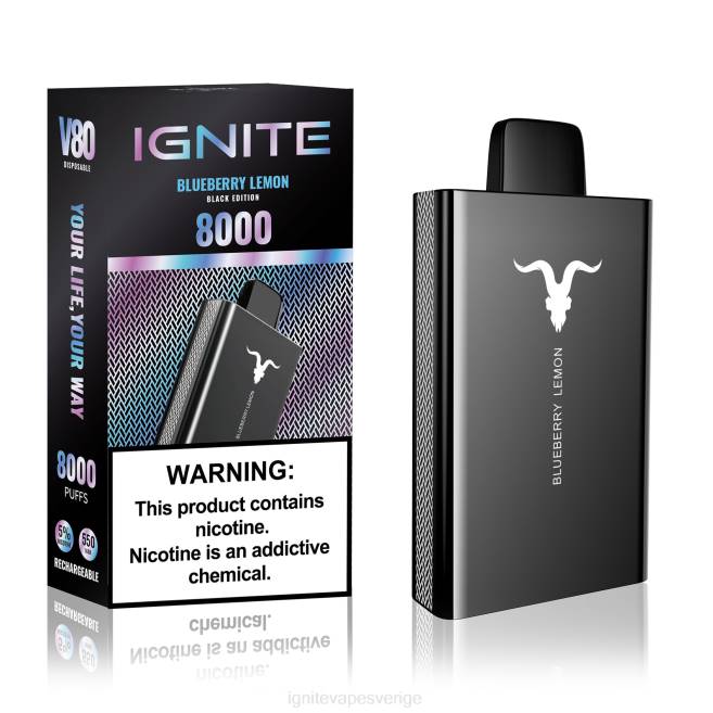IGNITE V80 vape penna blåbär citron 080F42 | Ignite Vape Sweden